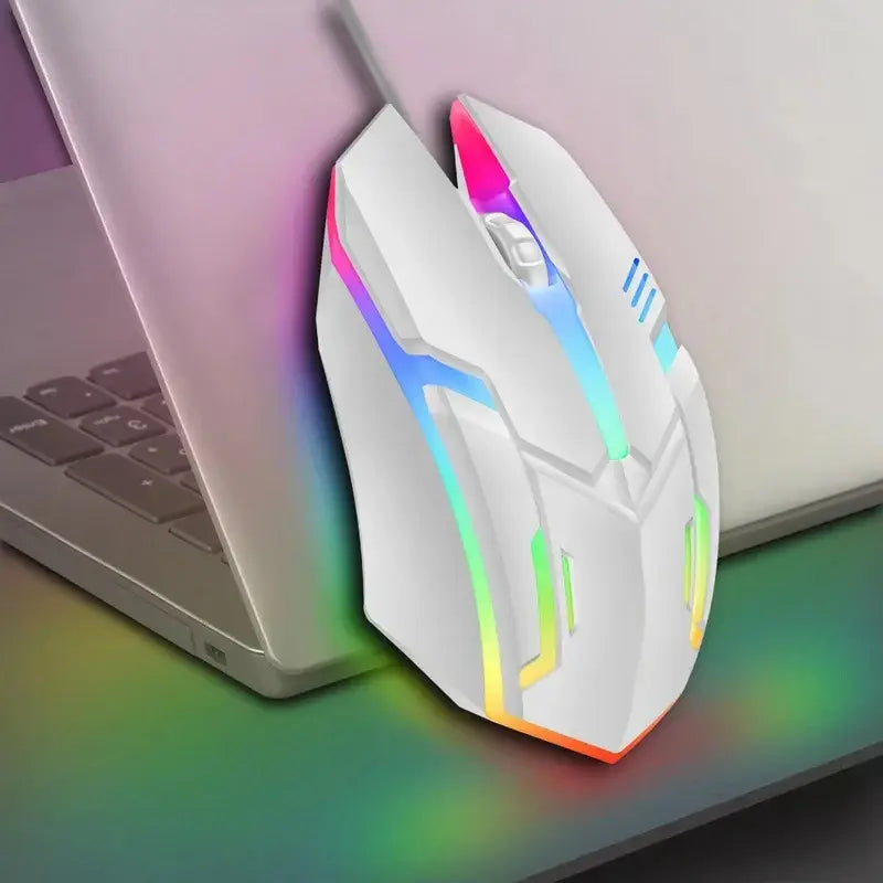 2026 hot F1 Wired 3-Button Mouse Colorful Lighting Game And Office Suitable For Microsoft Windows and Apple IOS system explosion - Nexvibe