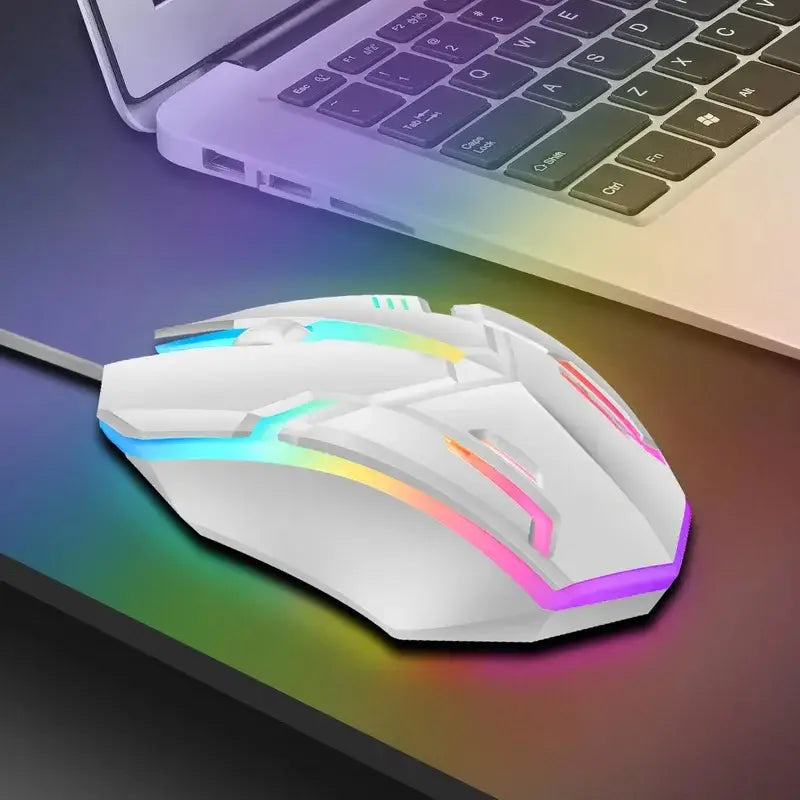 2026 hot F1 Wired 3-Button Mouse Colorful Lighting Game And Office Suitable For Microsoft Windows and Apple IOS system explosion - Nexvibe