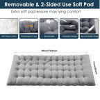 Foldable Portable Bed, Outdoor Garden Lounge Chair with Pearl Foam Mattress