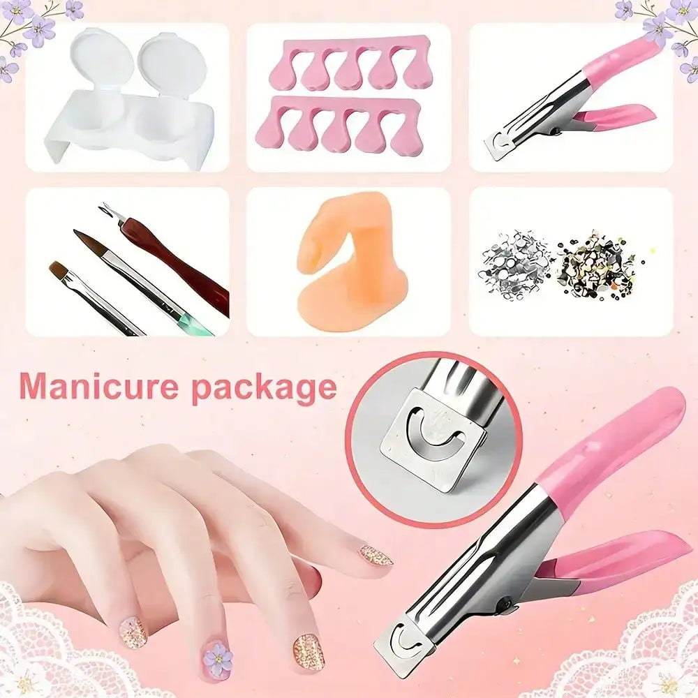23-in-1 Acrylic Nail Kit for Beginners, Includes 12 Acrylic Powder Colors Nail Extension Tools and Various Manicure