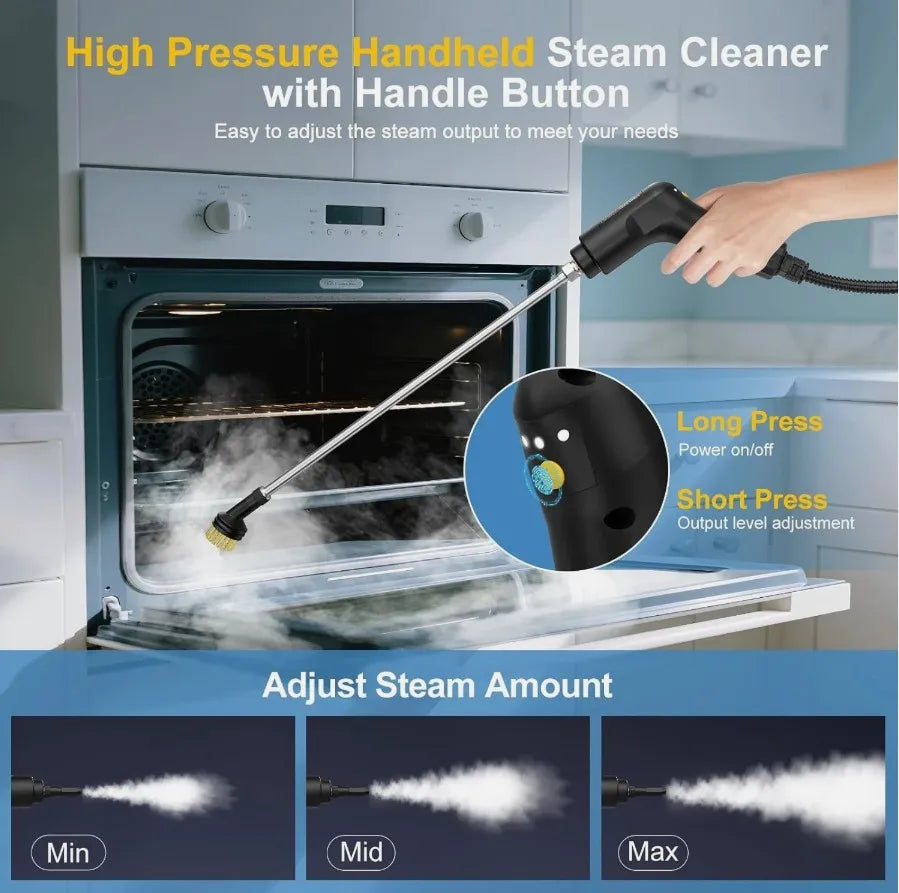 2500W Handheld Steam Cleaner High Pressure Household Car Detailing Steam Cleaning Machine with Cleaning Tools
