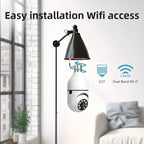 2Pc Ease Life APP-Light Bulb Security Cameras Outdoor Wireless WiFi Camera 5GHz 360 Degree E27 Light Socket Screw