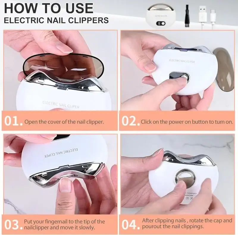 2 IN 1 Electric Nail Clipper Cutter 3 Speed Low Noice Automatic Nail Grinder Trimmer For Adult Mini Manicure Tools Nail Care - Nexvibe