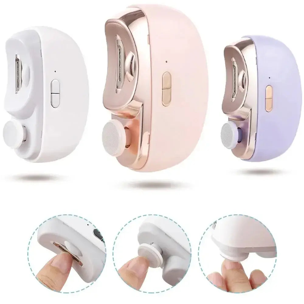 2 In 1 Electric Nail Trimmer Anti Splash Design Baby Adult Finger Toe Nail Clipper Manicure Pedicure Tools For Thick Nails - Nexvibe