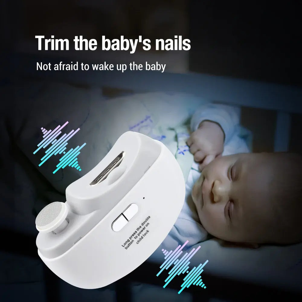 2 In 1 Electric Nail Trimmer Anti Splash Design Baby Adult Finger Toe Nail Clipper Manicure Pedicure Tools For Thick Nails - Nexvibe