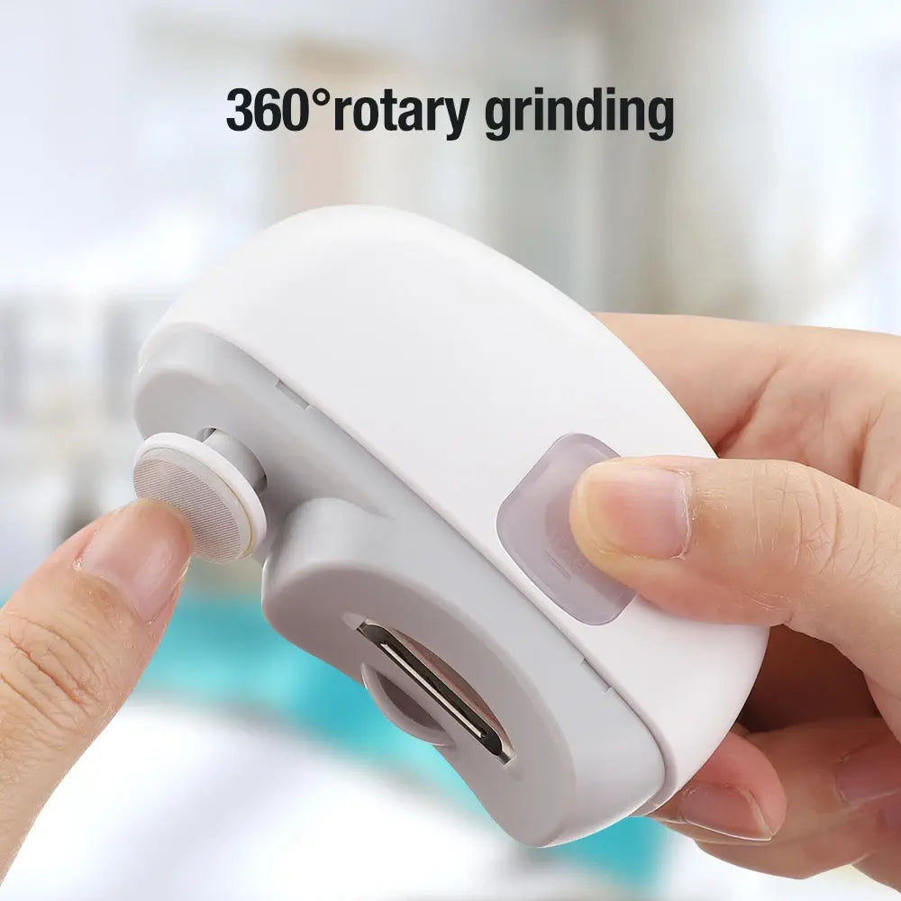 2 In 1 Electric Nail Trimmer Anti Splash Design Baby Adult Finger Toe Nail Clipper Manicure Pedicure Tools For Thick Nails - Nexvibe