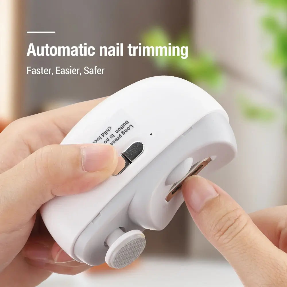 2 In 1 Electric Nail Trimmer Anti Splash Design Baby Adult Finger Toe Nail Clipper Manicure Pedicure Tools For Thick Nails - Nexvibe