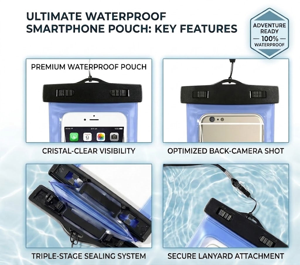 3 Pack Waterproof Floating Cell Phone Pouch Dry Bag Case Cover