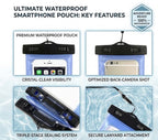 3 Pack Waterproof Floating Cell Phone Pouch Dry Bag Case Cover