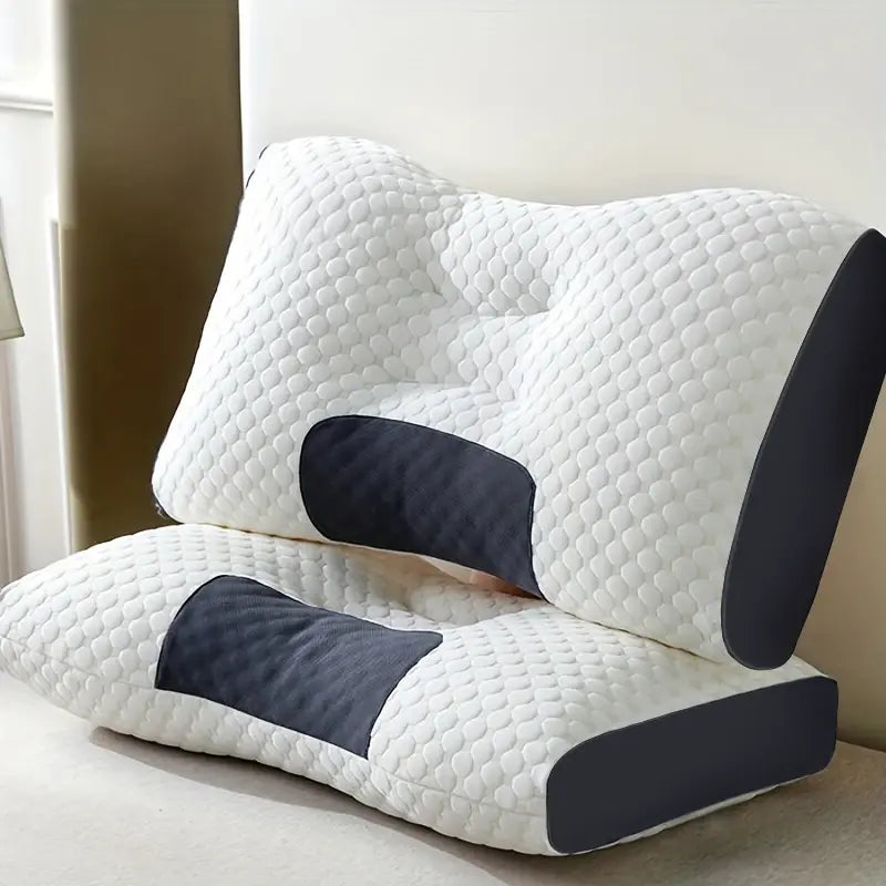 2pcs Massage Neck Pillows Adjustable Ergonomic Orthopedic Contour Support High-Quality Pillow Core All-Season Sleeping
