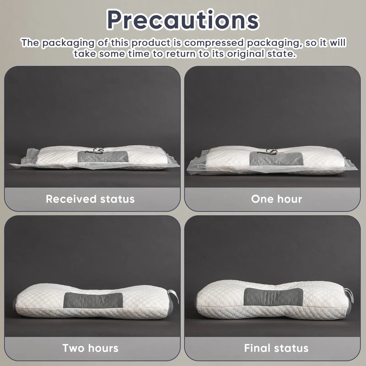 2pcs Massage Neck Pillows Adjustable Ergonomic Orthopedic Contour Support High-Quality Pillow Core All-Season Sleeping