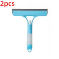 3-in-1 multifunctional glass wiper with spray bottle to clean the floor and scrub household car cleaning tools. - 2pcs