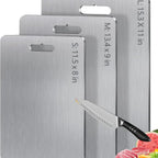 304 Food Grade Stainless Steel Cutting Board Thickened Double Sided Portable Kitchen Chopping Board for Fruit And Meat - Nexvibe