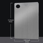 304 Food Grade Stainless Steel Cutting Board Thickened Double Sided Portable Kitchen Chopping Board for Fruit And Meat - Nexvibe