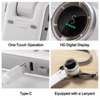 3600mAh Foldable Hand Fan Mini Handheld Turbo Fan Portable USB Rechargeable Desktop Folding Hanging Fan for Outdoor