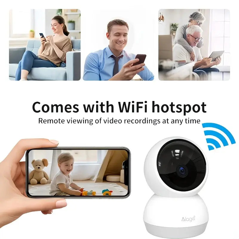 3K Pet Dog Camera with Phone App 5G/2.4G WiFi Indoor Security Baby Camera,AI Detection 360° Pan&Tilt 2-Way Audio Night