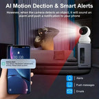 3K Pet Dog Camera with Phone App 5G/2.4G WiFi Indoor Security Baby Camera,AI Detection 360° Pan&Tilt 2-Way Audio Night