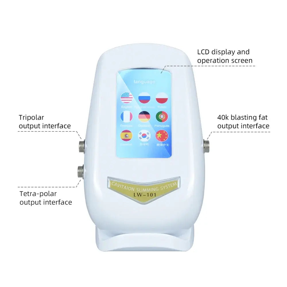 3 In 1 Beauty Body Slimming Massager Cavitation Machine Multi-Functional Device Face Body Tightening Lifting Spa Skincare Tool - Nexvibe