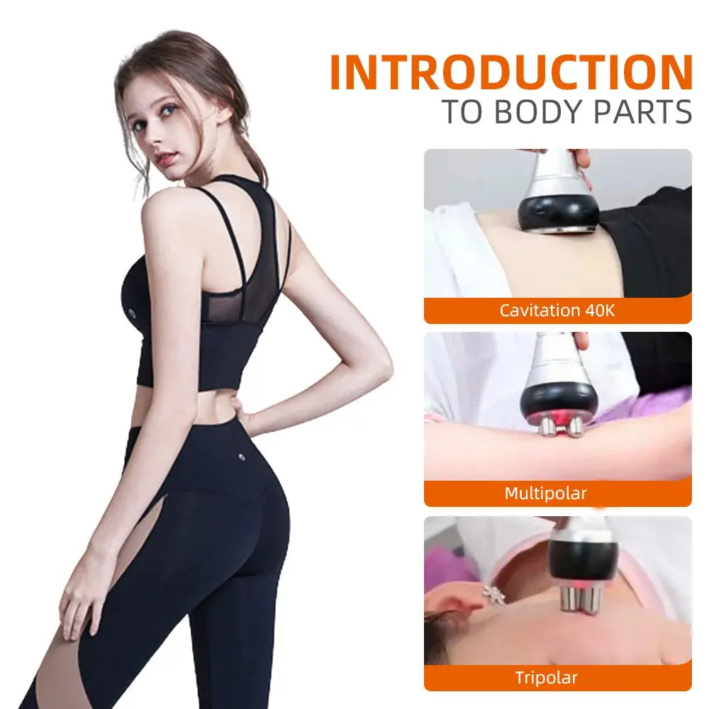 3 In 1 Beauty Body Slimming Massager Cavitation Machine Multi-Functional Device Face Body Tightening Lifting Spa Skincare Tool - Nexvibe
