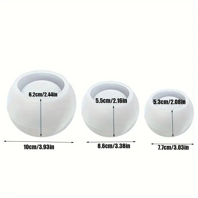 3pcs Round Flower Pot Silicone Mold DIY Succulent Plant Vase Round Candle Cup Mold Crafting Materials Plaster Cement Resin Mold - Nexvibe