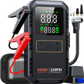 4-IN-1 Car Jump Starter with Air Compressor Peak 5000A Auto Battery Booster 150PSI Air Pump Portable Power Bank Tire