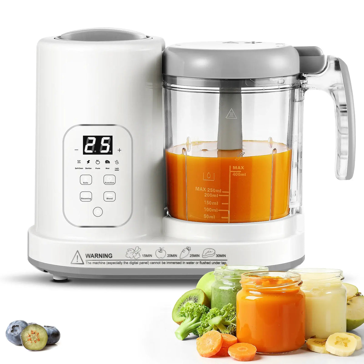 4-in-1 Auto-Clean, BPA-Free, for 4-12 Months Baby Food Maker Steamer Blender - Nexvibe