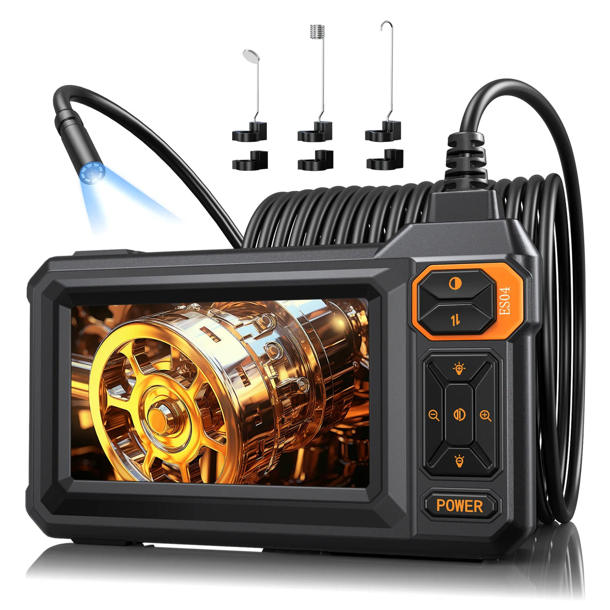 4.3 Inch Industrial Endoscope Camera HD1920P 16.5TF Single Lens Pipe Inspection Borescope for Car Sewer Inspection