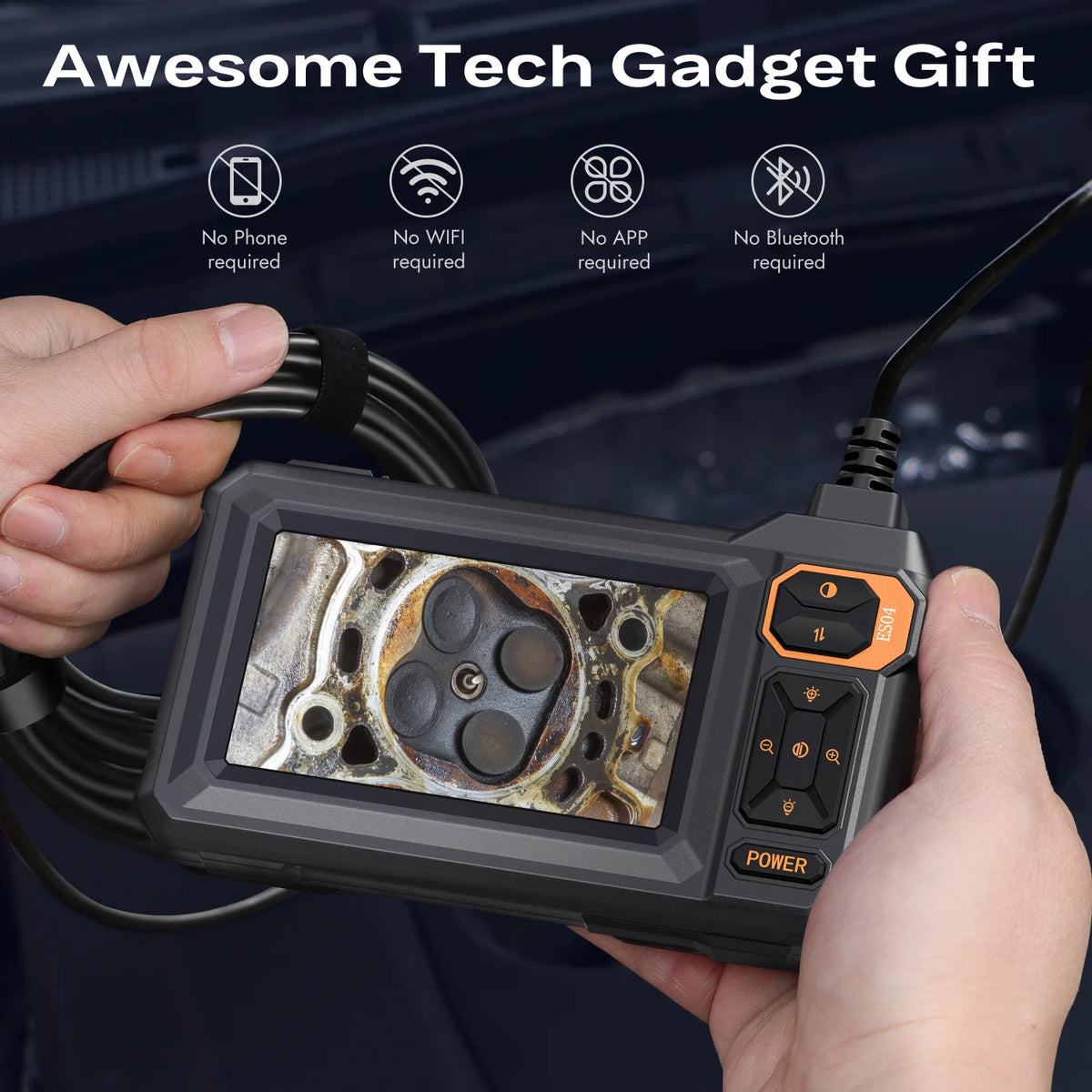 4.3 Inch Industrial Endoscope Camera HD1920P 16.5TF Single Lens Pipe Inspection Borescope for Car Sewer Inspection