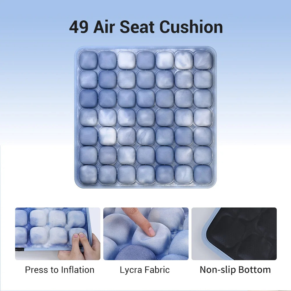 49 Cell Air Seat Cushion for Office & Home & Outside Etc / The Product Comes with a Transparent Matte-Finish Bag. - 49