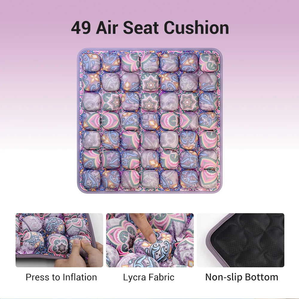 49 Cell Air Seat Cushion for Office & Home & Outside Etc / The Product Comes with a Transparent Matte-Finish Bag. - 49