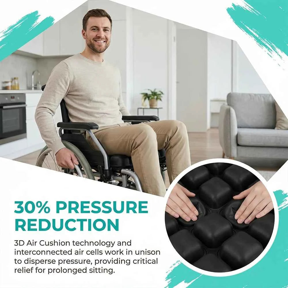 49 Cell Air Seat Cushion for Office & Home & Outside Etc / The Product Comes with a Transparent, Matte-Finish Bag.