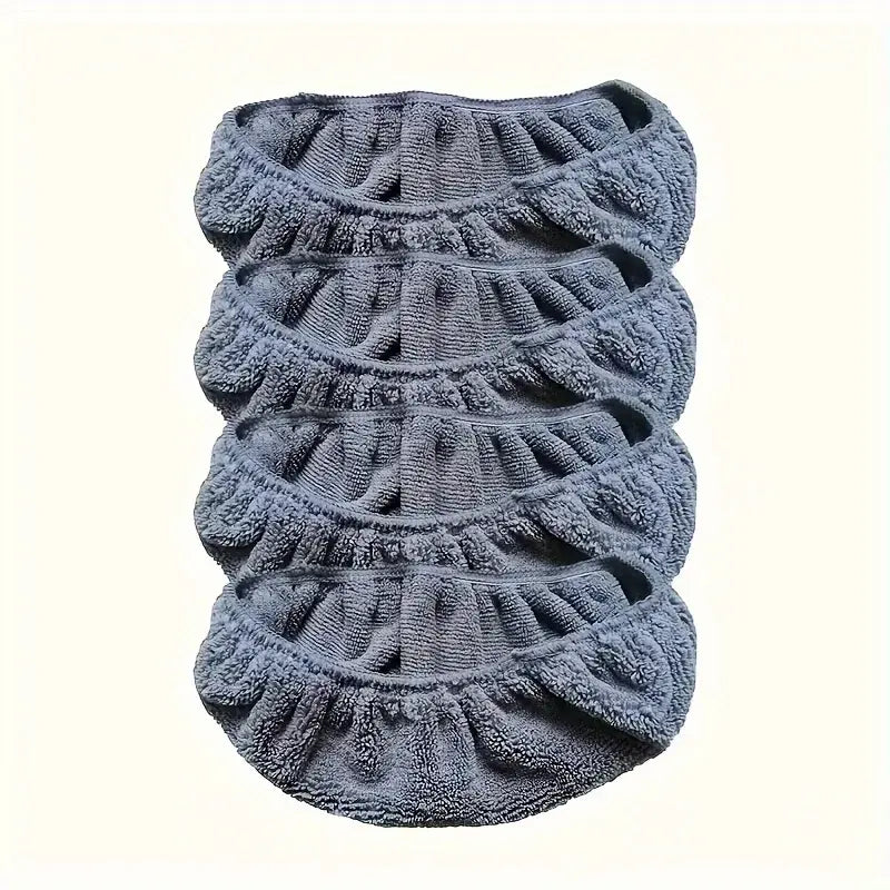 4 Unit Reusable Mop Pad, Machine-Washable Long-Lasting Flat Floor Mop Cloth, For Both Dry And Wet Use - Nexvibe
