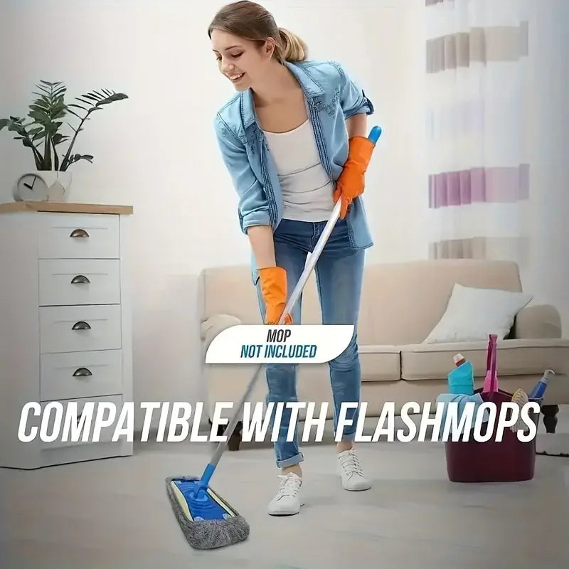 4 Unit Reusable Mop Pad, Machine-Washable Long-Lasting Flat Floor Mop Cloth, For Both Dry And Wet Use - Nexvibe