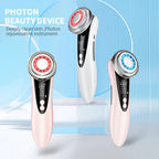4in1 Facial Massager Red Blue Light therapy Vibration Skin Tightening Face Lifting Anti Wrinkle Beauty Device Skin Care Tool - Nexvibe
