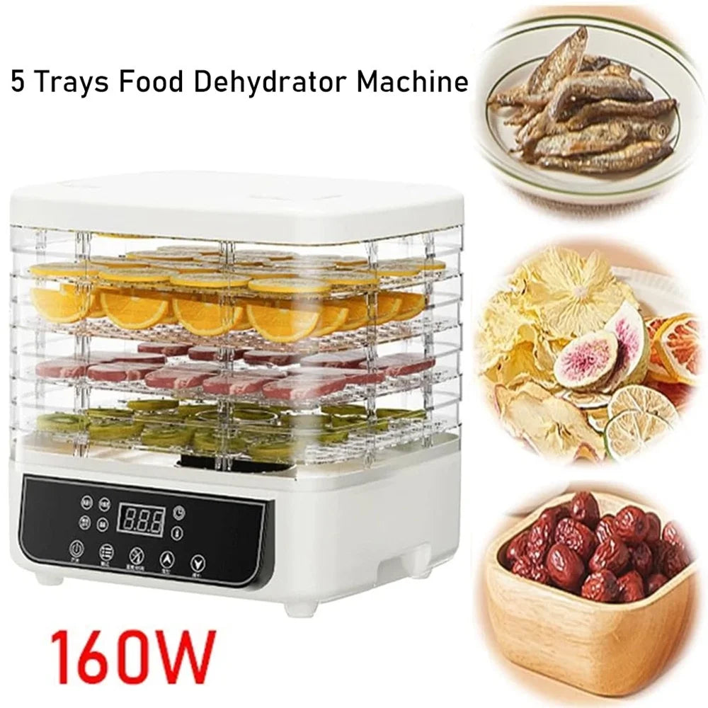 5-Layer Household Dry Fruit Machine Food Dryer Fruit Vegetable Snack Freeze-drying Machine Adjustable Temperature Touch