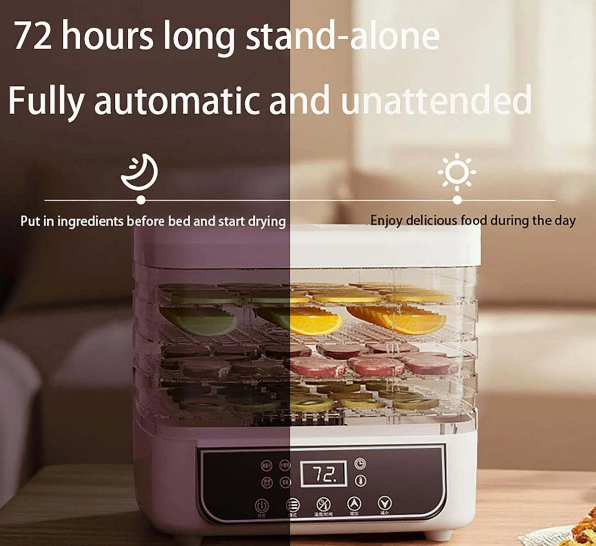 5-Layer Household Dry Fruit Machine Food Dryer Fruit Vegetable Snack Freeze-drying Machine Adjustable Temperature Touch