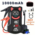 5-in-1 Multifunctional Air Pump Jump Starter with Air Compressor 3000A Peak/150PSI Battery Jump Starter Digital Tire Inflator - Nexvibe