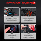 5-in-1 Multifunctional Air Pump Jump Starter with Air Compressor 3000A Peak/150PSI Battery Jump Starter Digital Tire Inflator - Nexvibe