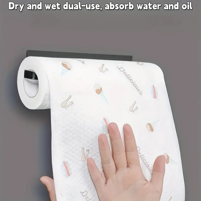 50 100pcs/roll Dishcloth Absorbent Thickened Kitchen Paper Dry Wet Use Non Greasy Random Pattern for Sink Cleaning Dishwashing - Nexvibe