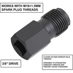 5pcs Oxygen Sensor Wrench Kit for Automotive O2 Socket Removal Install Offset Vacuum Sensor Socket Thread Chaser Tool