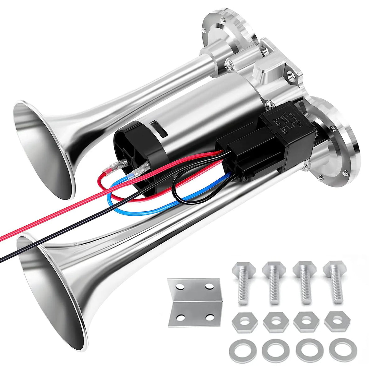 600DB Horn 12V Super Loud Car Electric Horn Dual Trumpets Air Horn Speaker For Car SUV Vehicle Boat Train Motorcycle RV