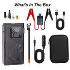 6 in 1 Jump Starter with Air Pump Peak 5000A Booster 150PSI Tire Inflator 8L Gas/4L Diesel with DC Power Cord 400LM