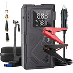 6 in 1 Jump Starter with Air Pump Peak 5000A Booster 150PSI Tire Inflator 8L Gas/4L Diesel with DC Power Cord 400LM