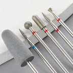 6pcs/set Diamond Sand Nail Files Drill Cuticle Polishing Bit Nail Grinding Head Electric Manicure Set for Removing Acrylic - Nexvibe