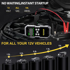 7000A Car Jump Starter with Air Compressor Battery Booster 12V Power Bank with LED Flashlight Smart Cable with Voltage