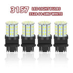 4X 3157 3156 64SMD LED Reverse Tail Brake Turn Signal DRL Light Bulb 6000K White