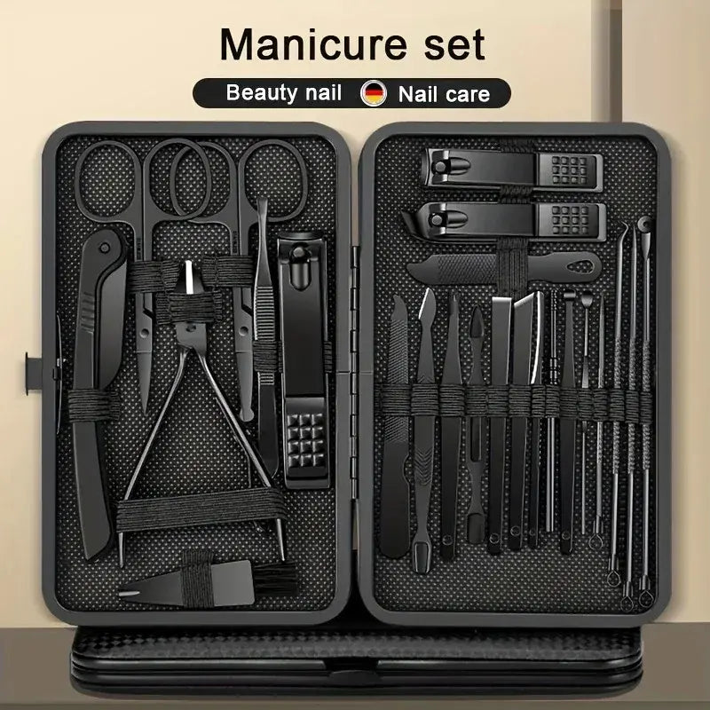 8/12/15/20/24 pcs Manicure Cutters Nail Clipper Set Household Stainless Steel Ear Spoon Pedicure Scissors Tool For Beauty - Nexvibe