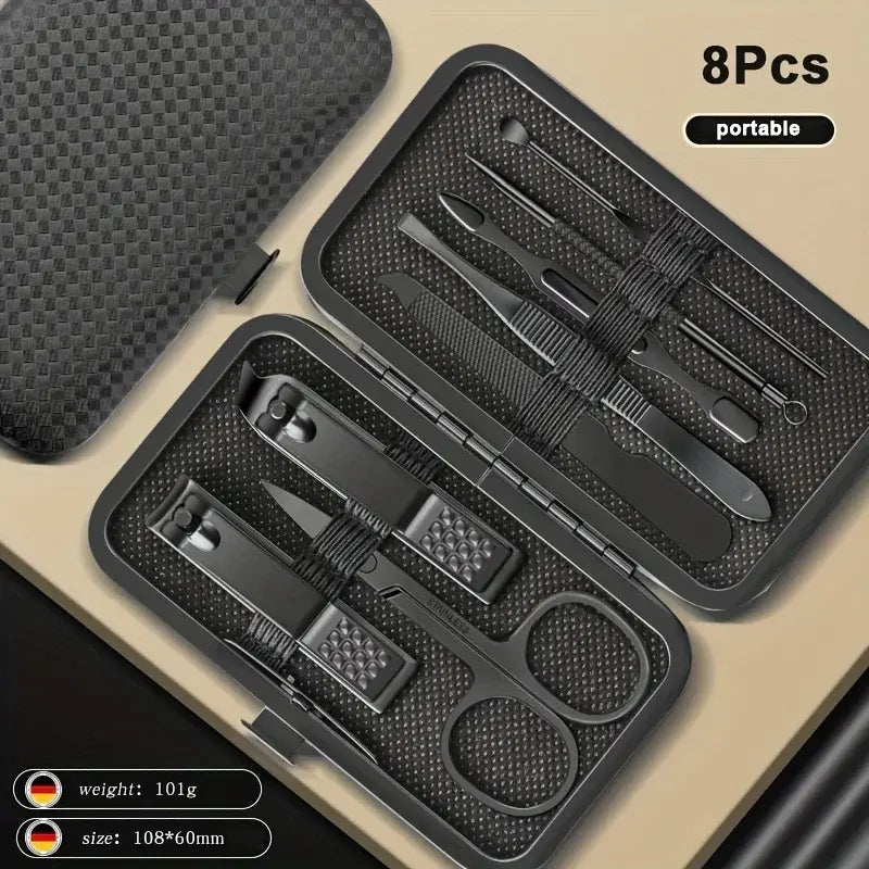 8/12/15/20/24 pcs Manicure Cutters Nail Clipper Set Household Stainless Steel Ear Spoon Pedicure Scissors Tool For Beauty - Nexvibe