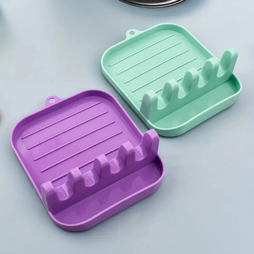 1 Green Cutlery Rack, Dish Drain Rack, Suitable for Busy Families, Compact Countertop Storage Rack, Multifunctional Storage Use