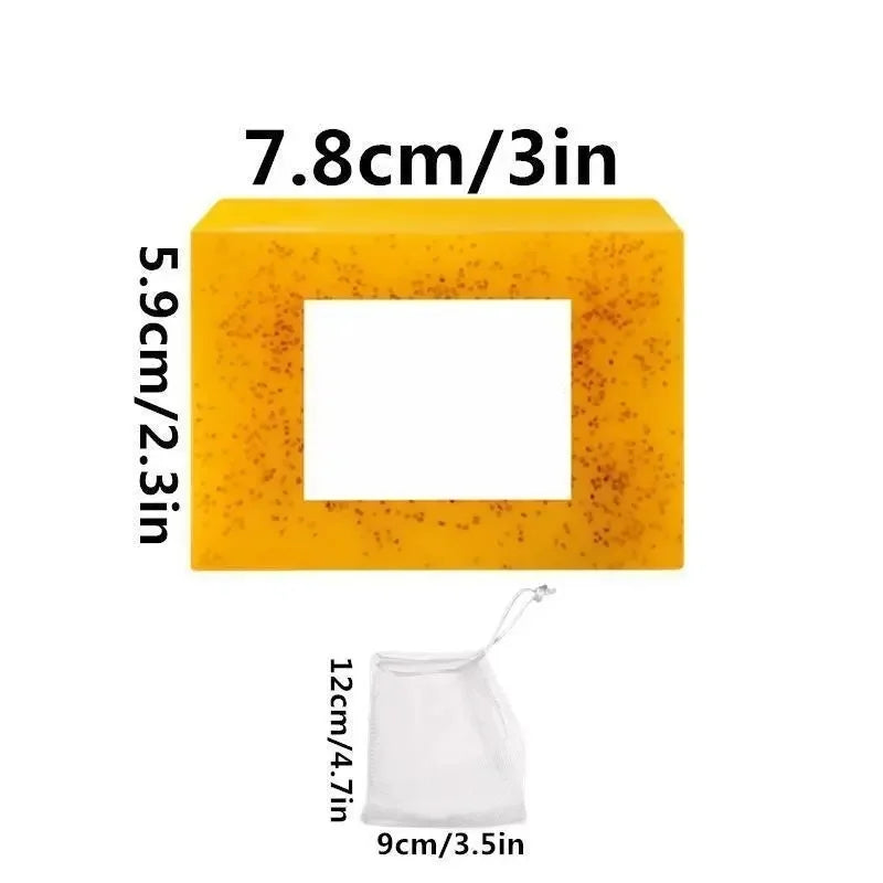 Lemon Turmeric Kojic Soap,Natural Handmade Soap,Turmeric Soaps Bar For Face And Body, Smooth Skin Tumeric Soapes,Deep Cleansing Soaps For Men & Women